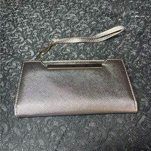 Metallic Bronze Wristlet Clutch - Sleek Evening Bag EPC